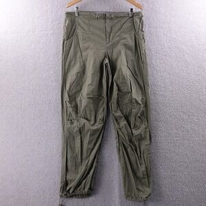 COTTON ON Olive Green Cargo Pants Drawstring Waist Cropped Leg Women Size 4 hike